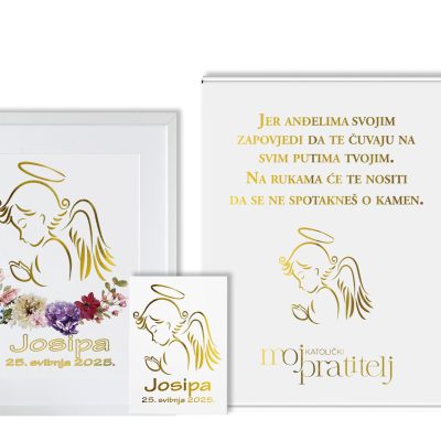 Poklon set za krštenje: „Jer anđelima svojim zapovijedi"