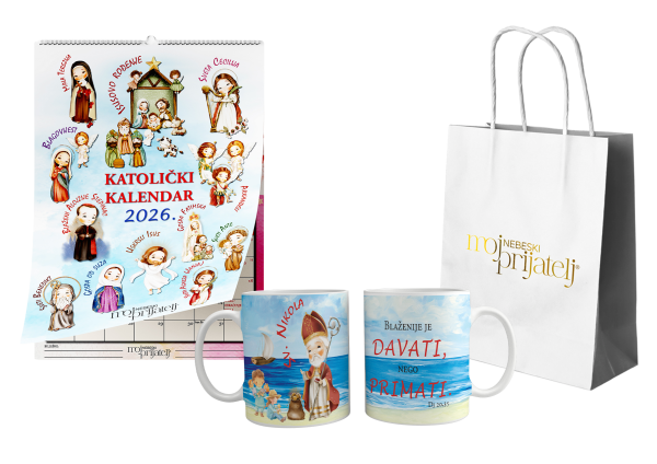 Poklon set katolički kalendar 2026 + šalica